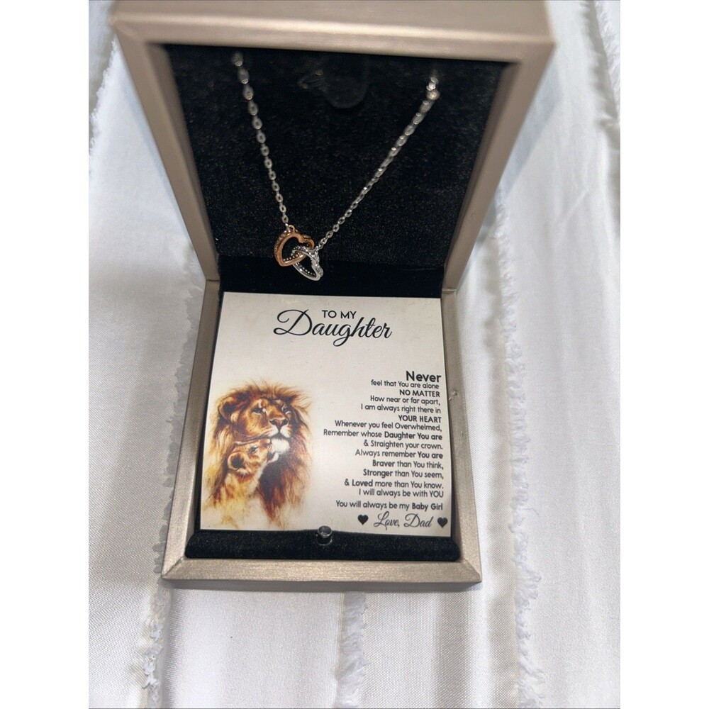 To My Daughter Necklace, Daughter Father Necklace, Daughter Gift From Dad